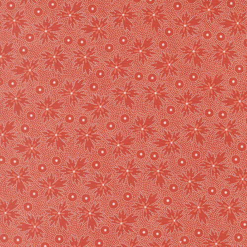 Moda Fabrics Summers End Fig Tree Co Persimmon Red Geranium Leaves