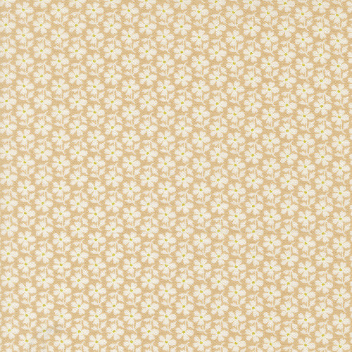 Moda Fabrics Summers End Fig Tree Co Almond Pie Tan Small Daisies Floral