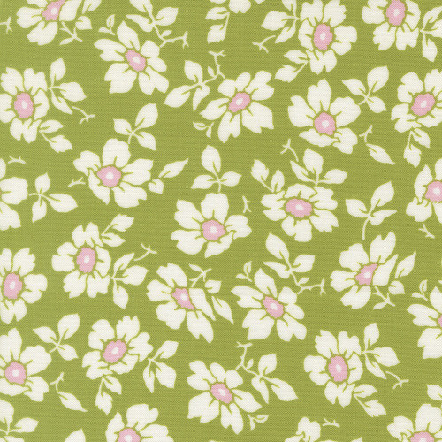 Moda Fabrics Summers End Fig Tree Co Clover Green Cosmos Florals
