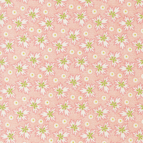 Moda Fabrics Summers End Fig Tree Co Cloud Red Geranium Leaves