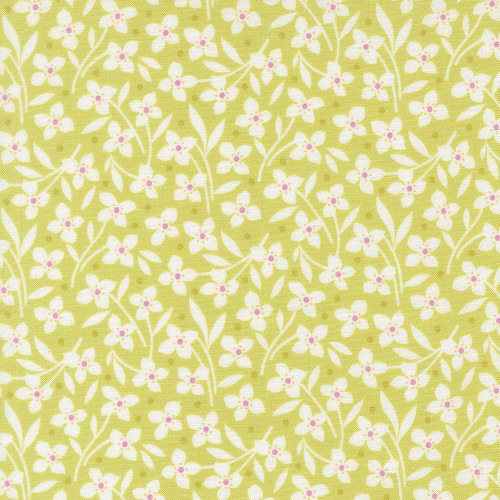 Moda Fabrics Summers End Fig Tree Co Sprout Green Forget Me Not Florals
