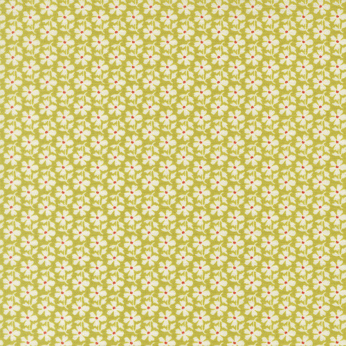 Moda Fabrics Summers End Fig Tree Co Grass Green Small Daisies Floral