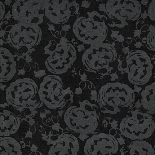 Lumin Fabrics Island Batik Boo Bash Jack O Lantern Black