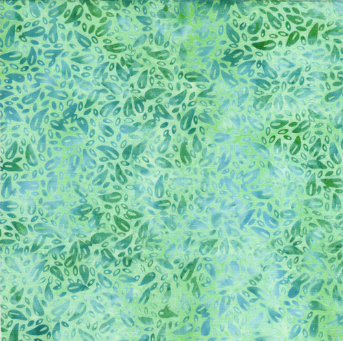 Lumin Fabrics Island Batik Crazy for Daisies Large Petals Teal Aqua