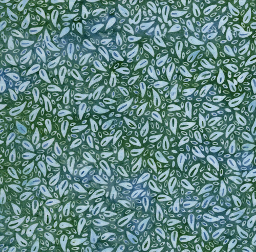 Lumin Fabrics Island Batik Crazy for Daisies Large Petals Multi Blue Green Marbles