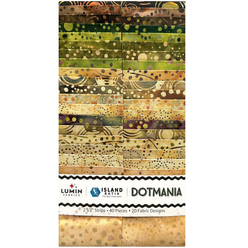 Lumin Fabrics Island Batik Dotmania Jelly Roll 2.5 Inch Strips