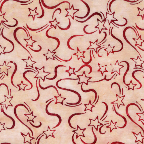 Lumin Fabrics Island Batik Freedom Rings Stars and Swoops Neutral Beige