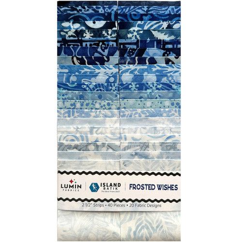 Lumin Fabrics Island Batik Frosted Wishes Jelly Roll 2.5 Inch Strips