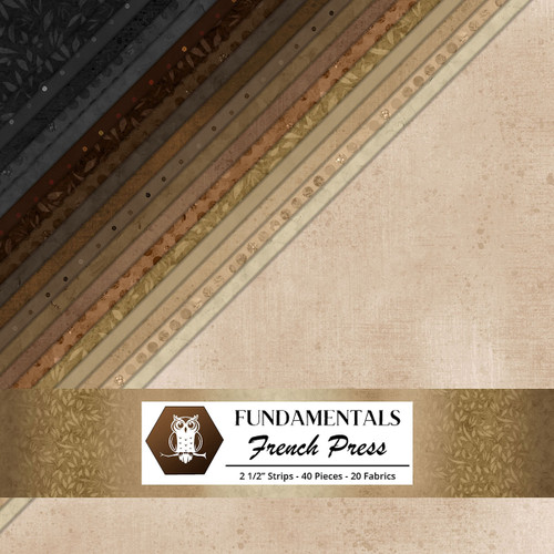 Lumin Fabrics White Owl Textiles Fundamentals: French Press Layer Cake Ten Inch Squares