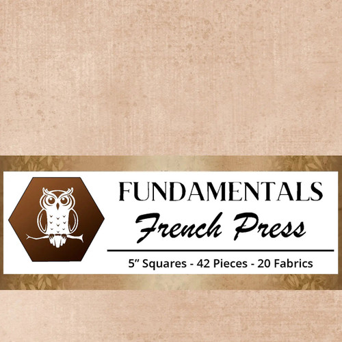 Lumin Fabrics White Owl Textiles Fundamentals: French Press Charms Five Inch Squares