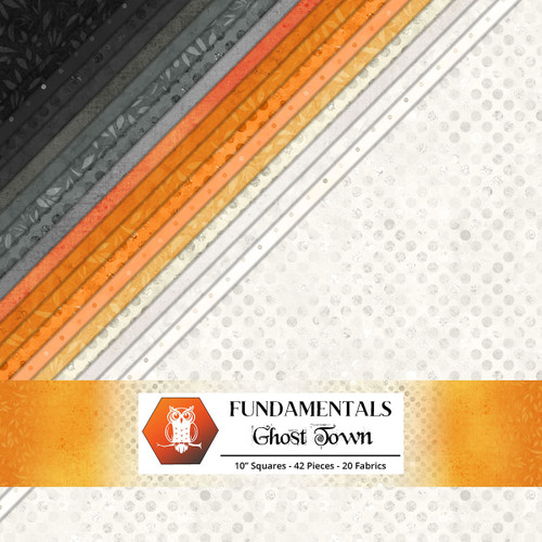Lumin Fabrics White Owl Textiles Fundamentals: Ghost Town Layer Cake Ten Inch Squares