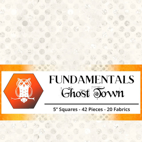 Lumin Fabrics White Owl Textiles Fundamentals: Ghost Town Charms Five Inch Squares