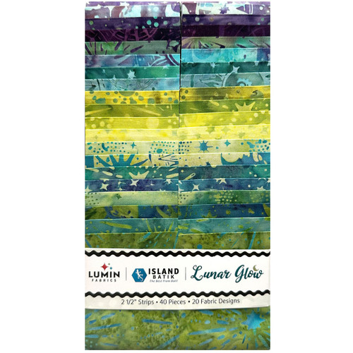 Lumin Fabrics Island Batik Lunar Glow Jelly Roll 2.5 Inch Strips