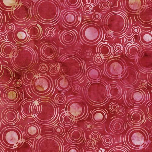 Lumin Fabrics Island Batik Pop Dots Large Dots Red Redwood