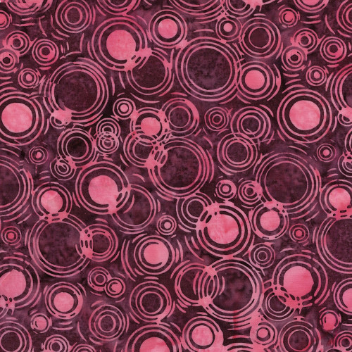 Lumin Fabrics Island Batik Pop Dots Large Dots Red Burgundy