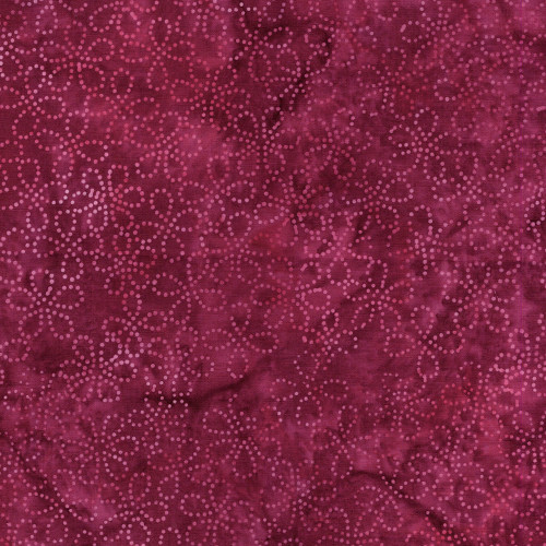 Lumin Fabrics Island Batik Pop Dots Floral Dots Red Cranberry