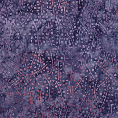 Lumin Fabrics Island Batik Pop Dots Dots and Lines Purple Wisteria