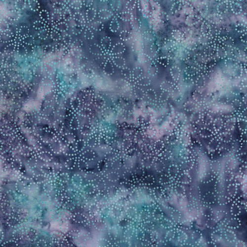 Lumin Fabrics Island Batik Pop Dots Floral Dots Multi Turquoise Purple