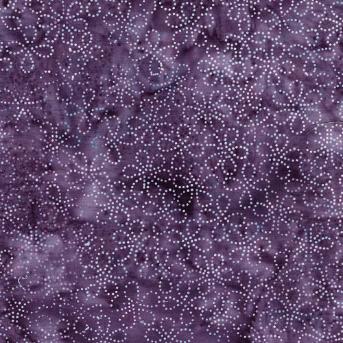 Lumin Fabrics Island Batik Pop Dots Floral Dots Purple Heather
