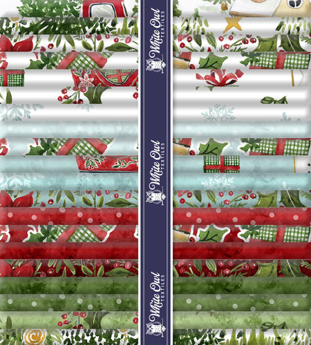Lumin Fabrics White Owl Textiles Snowy Greetings Susan Winget Fat Quarter Bundle 12