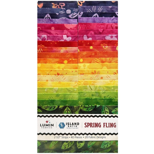 Lumin Fabrics Island Batik Spring Fling Jelly Roll 2.5 Inch Strips