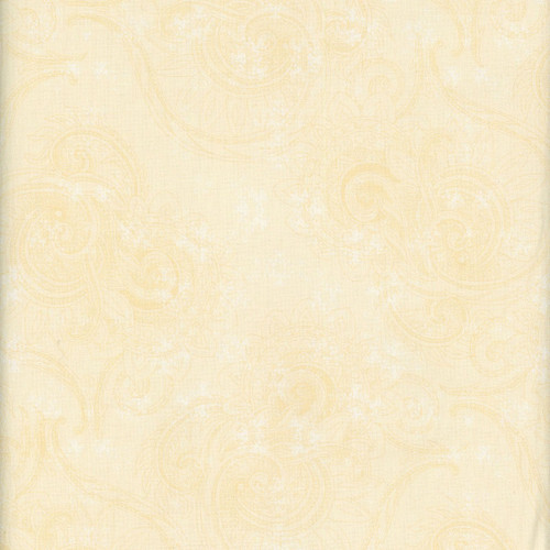 Lumin Fabrics White Owl Textiles Tranquil Blooms Tim Coffey Paisley Texture Cream