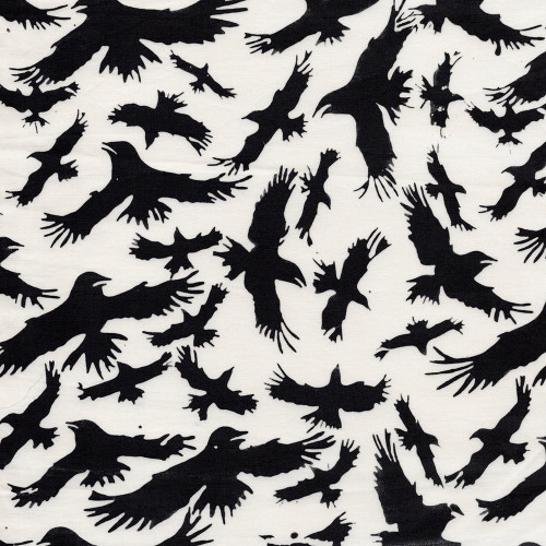 Lumin Fabrics Island Batik Boo Bash Ravens White