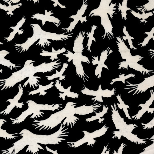 Lumin Fabrics Island Batik Boo Bash Ravens Black