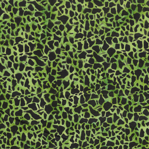 Lumin Fabrics Island Batik Boo Bash Mosaic Green Apple