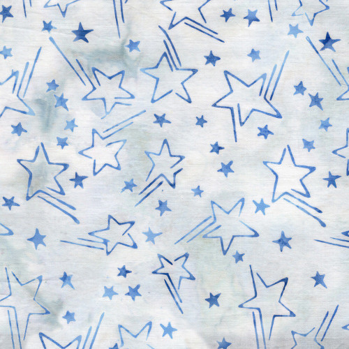 Lumin Fabrics Island Batik Freedom Rings Radiance Blue Sky