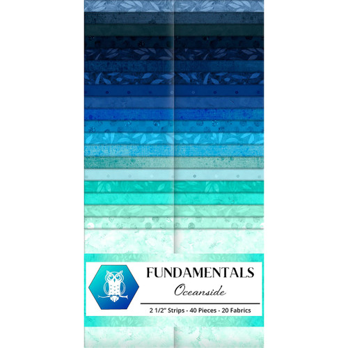Lumin Fabrics White Owl Textiles Fundamentals: Oceanside Jelly Roll 2.5 Inch Strips