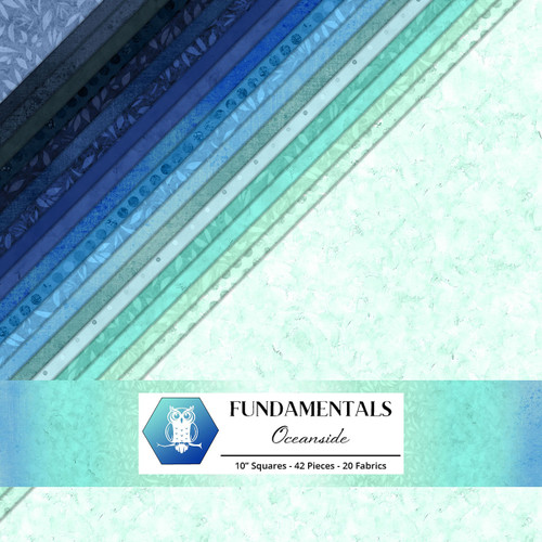 Lumin Fabrics White Owl Textiles Fundamentals: Oceanside Layer Cake Ten Inch Squares
