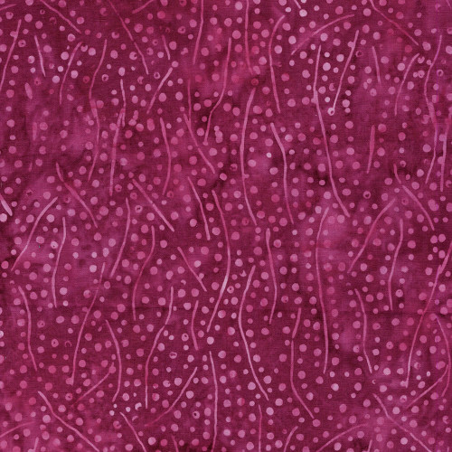 Lumin Fabrics Island Batik Pop Dots Dots and Lines Red Daiquiri