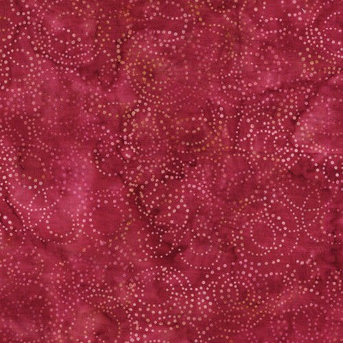 Lumin Fabrics Island Batik Pop Dots Swirly Dots Red Cardinal
