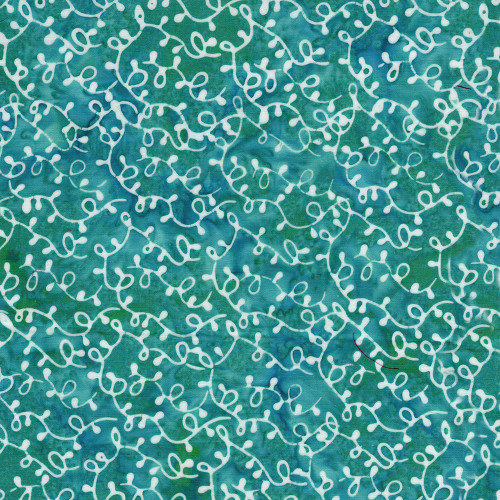 Lumin Fabrics Island Batik Retro Holidays Retro Lights Teal Pool