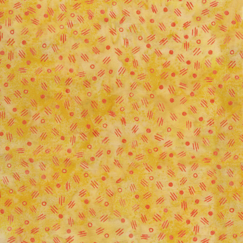 Lumin Fabrics Island Batik Spring Fling Seeds Yellow Bumblebee