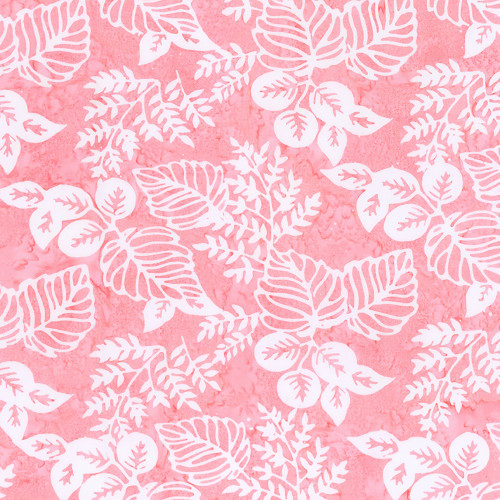 Riley Blake Fabrics Expressions Batiks Poppy Seeds Pink Lemonade Foliage Bouquets