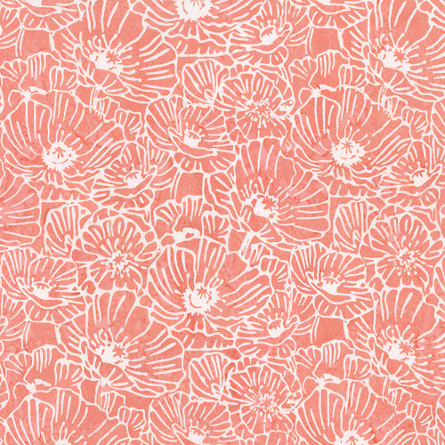 Riley Blake Fabrics Expressions Batiks Poppy Seeds Quartz Pink Poppy Blooms