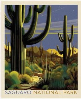Riley Blake Fabrics United States National Parks Redwood Poster Panel 36 by 44