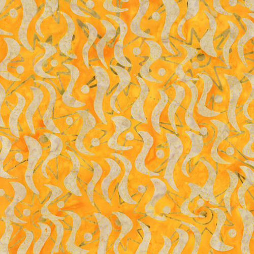 Riley Blake Fabrics Expressions Batiks Starburst Groove Sunny Boy Yellow