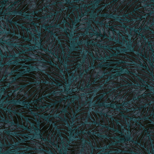 Riley Blake Fabrics Expressions Batiks Poppy Seeds Denim Bijou Blue Leavers
