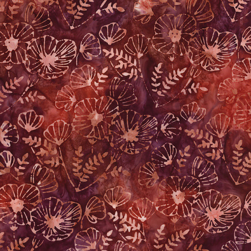 Riley Blake Fabrics Expressions Batiks Poppy Seeds Red Fox Poppy Stems