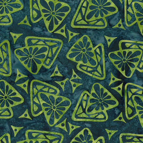 Riley Blake Fabrics Expressions Batiks Starburst Groove Seagrass Blue Green Nachos