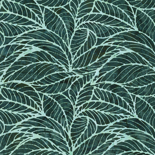 Riley Blake Fabrics Expressions Batiks Poppy Seeds Jade Green Leaves