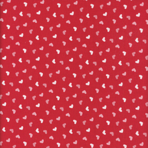 Riley Blake Fabrics Seasonal Basics Heart Toss Red