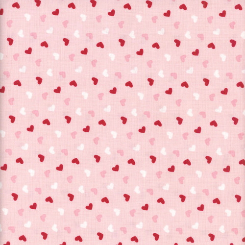 Riley Blake Fabrics Seasonal Basics Heart Toss Pink