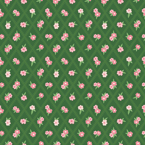 Riley Blake Fabrics Correspondence by Beverly McCollough Stitched Flowers Pickle