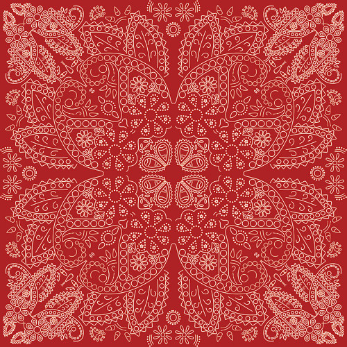 Riley Blake Fabrics Designer Flannel Cowboys Bandana Red