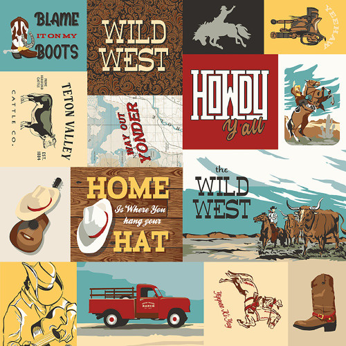 Riley Blake Fabrics Designer Flannel Cowboys Cowboy Multi