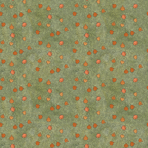 Riley Blake Fabrics Spooky Teresa Kogut Spooky Pumpkins Green